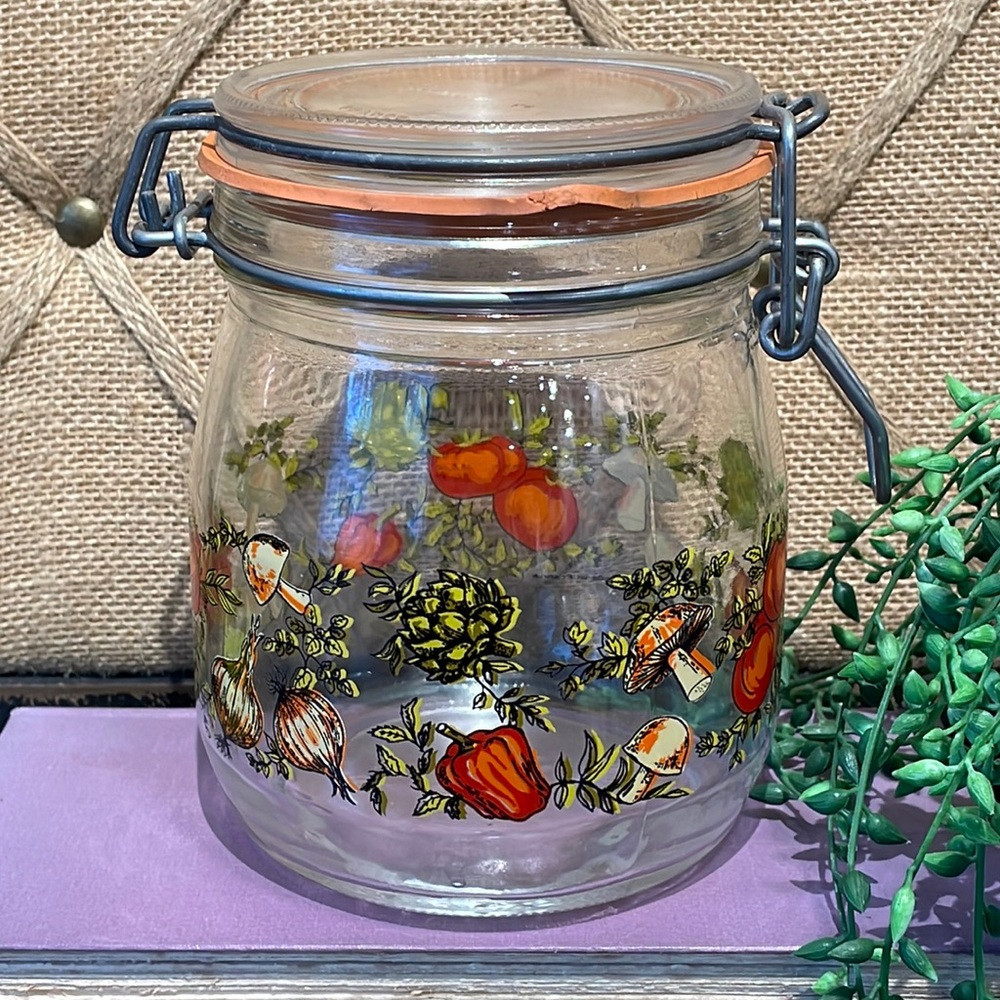Vintage glass canister